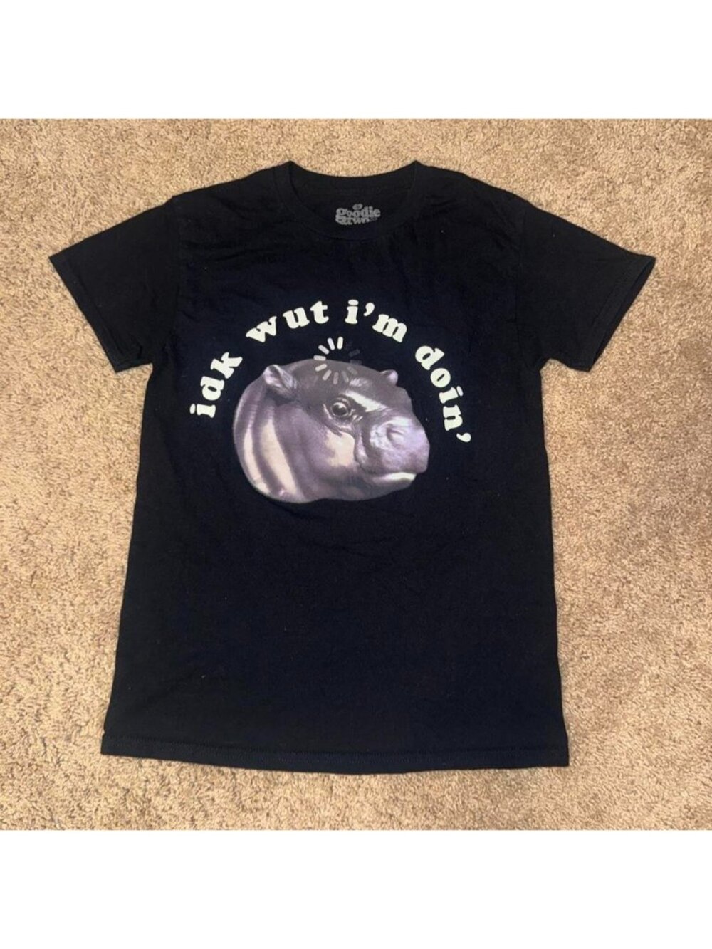 Black "I don't know what I'm doing" hippo graphic tee #graphictee #humor